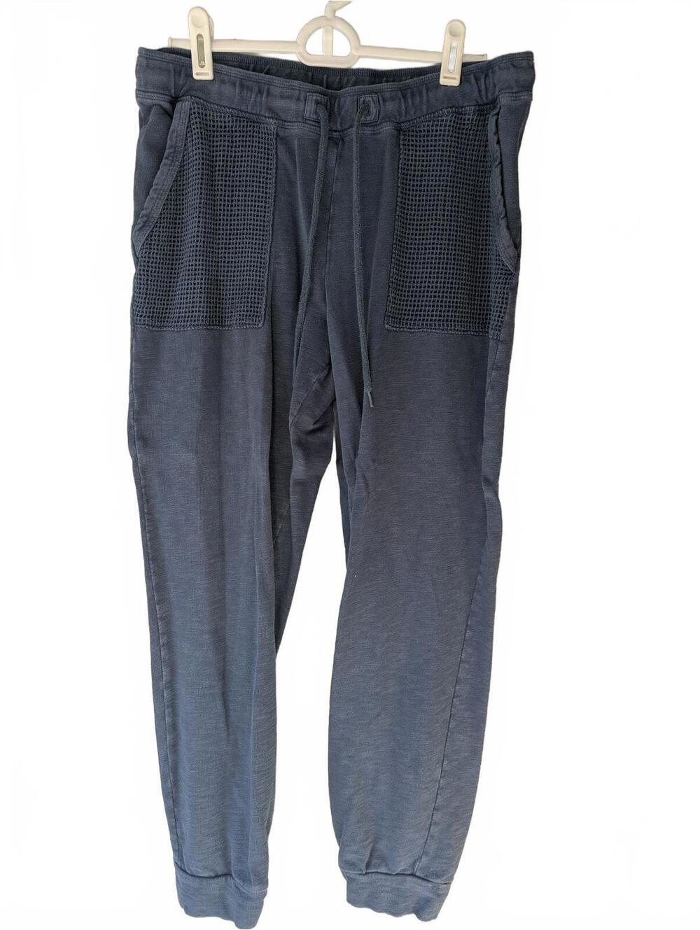 women's Blue Orvis Sweatpants with Waffle Texture Pockets